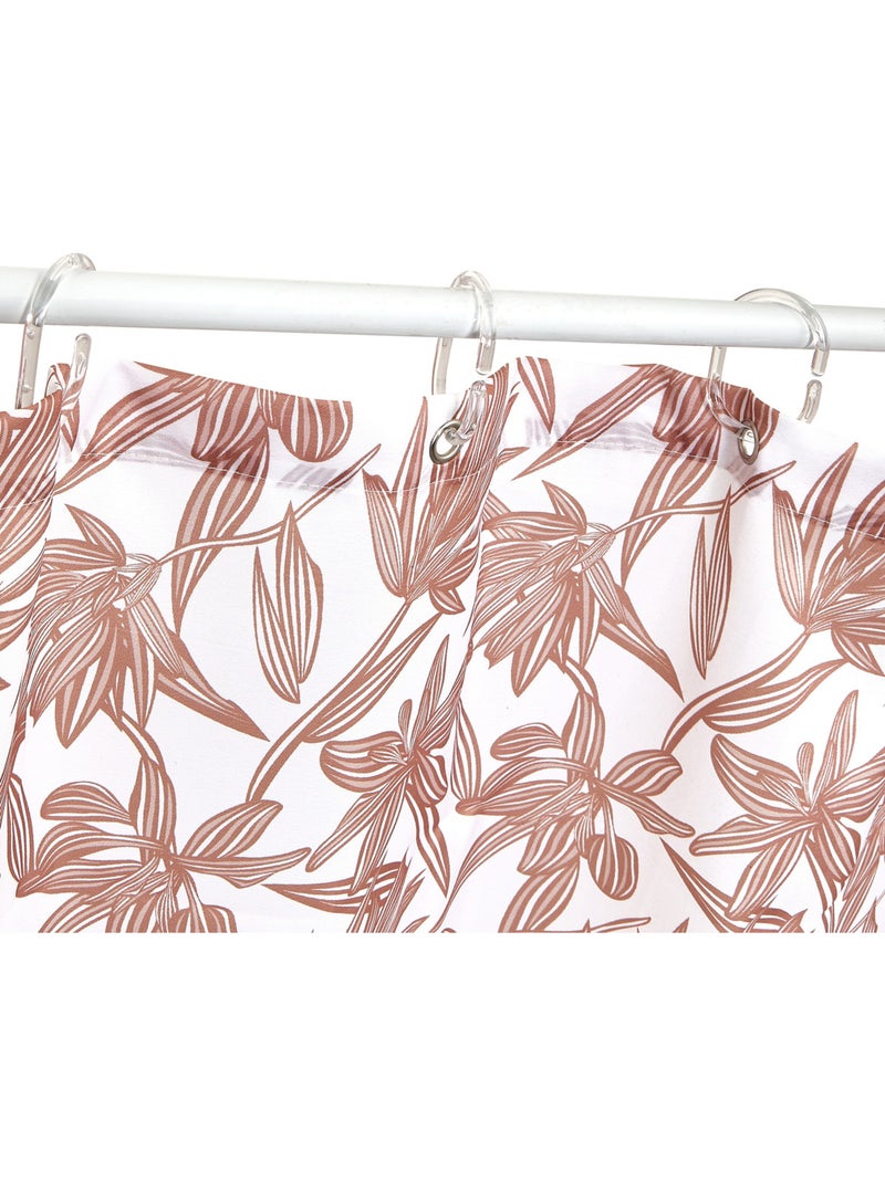 Rideau de douche rectangulaire bloom Rose - Kiabi