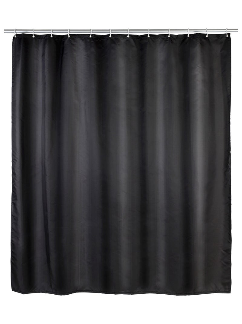 Rideau de douche uni anti-moisissure PLAIN Noir - Kiabi
