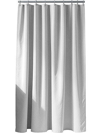 Rideau de douche uni avec crochets
