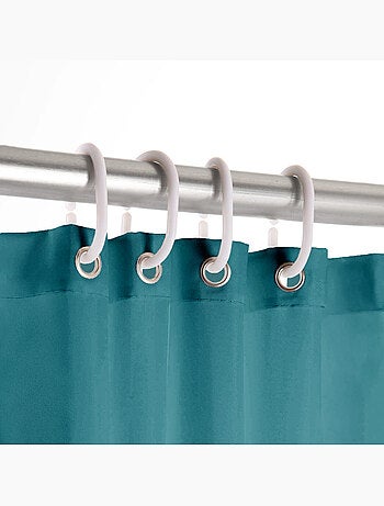 Rideau de douche uni avec crochets