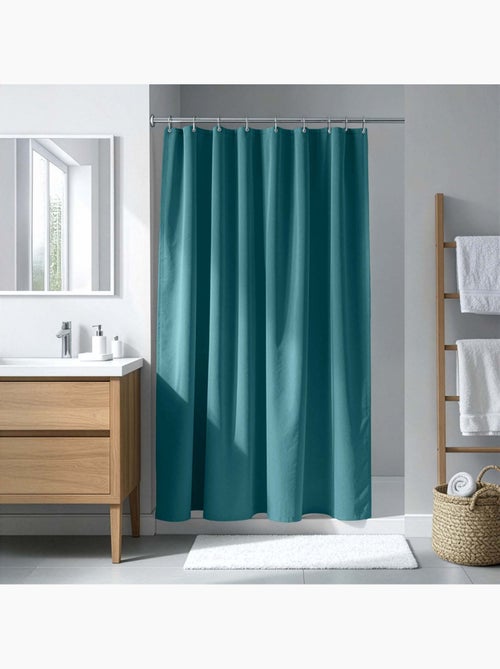 Rideau de douche uni avec crochets - Kiabi Rideau de douche uni avec crochets - Kiabi