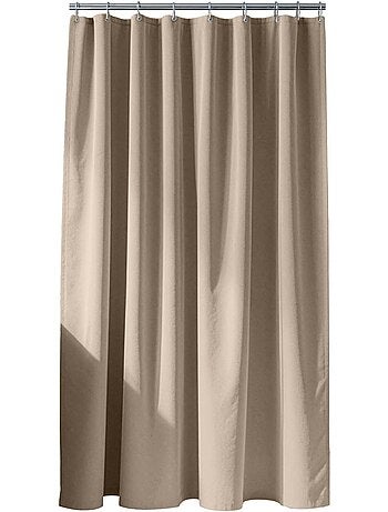 Rideau de douche uni avec crochets