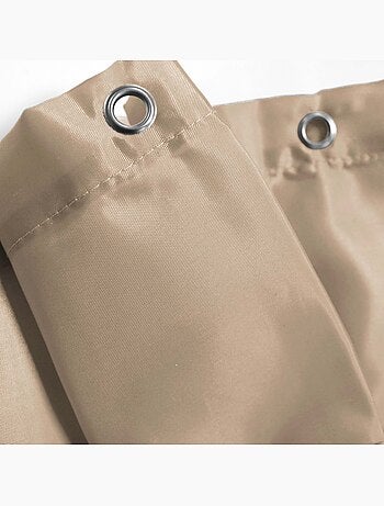 Rideau de douche uni avec crochets