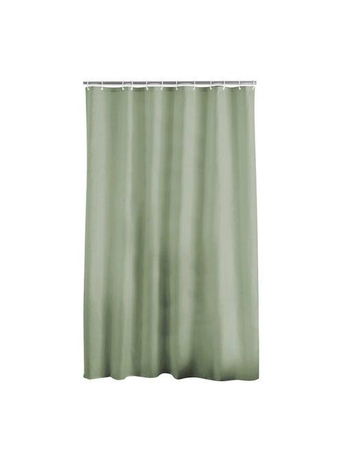 Rideau de douche uni avec crochets - Kiabi