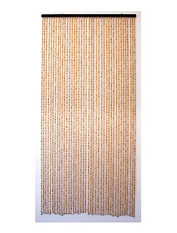 Rideau de perles en bois et bambou