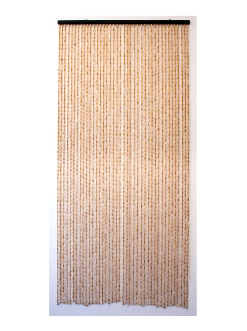 Rideau de perles en bois et bambou - Kiabi