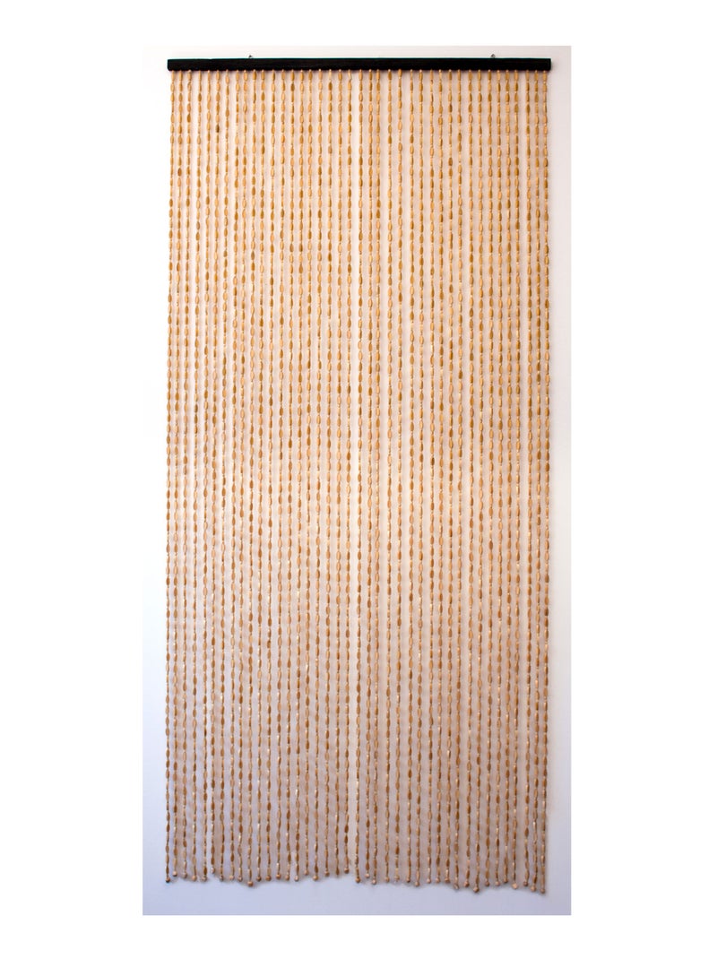 Rideau de perles en bois et bambou Bois naturel - Kiabi