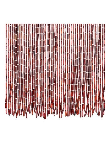 Rideau de porte en bambou et perles de bois