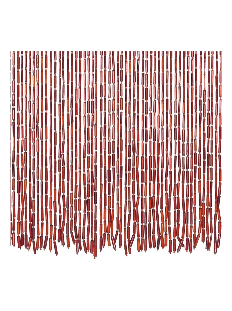 Rideau de porte en bambou et perles de bois Multicolore - Kiabi