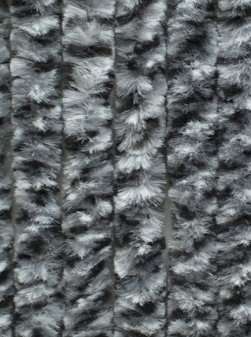 Rideau de porte en chenille Gris clair - Kiabi