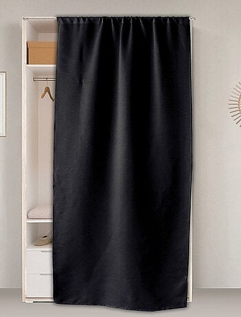 Rideau de porte occultant 90x210 Basic noir