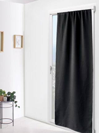 Rideau de porte occultant 90x210 Basic noir
