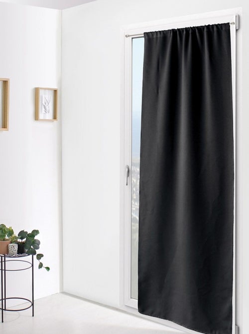 Rideau de porte occultant 90x210 Basic noir - Kiabi