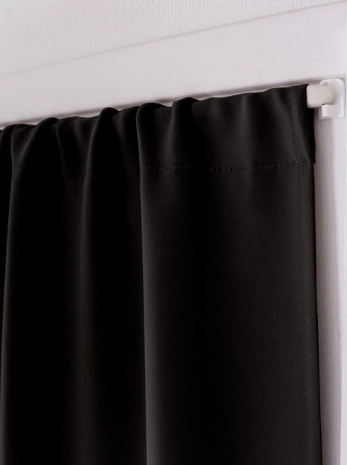 Rideau de porte occultant 90x210 Basic noir - Kiabi