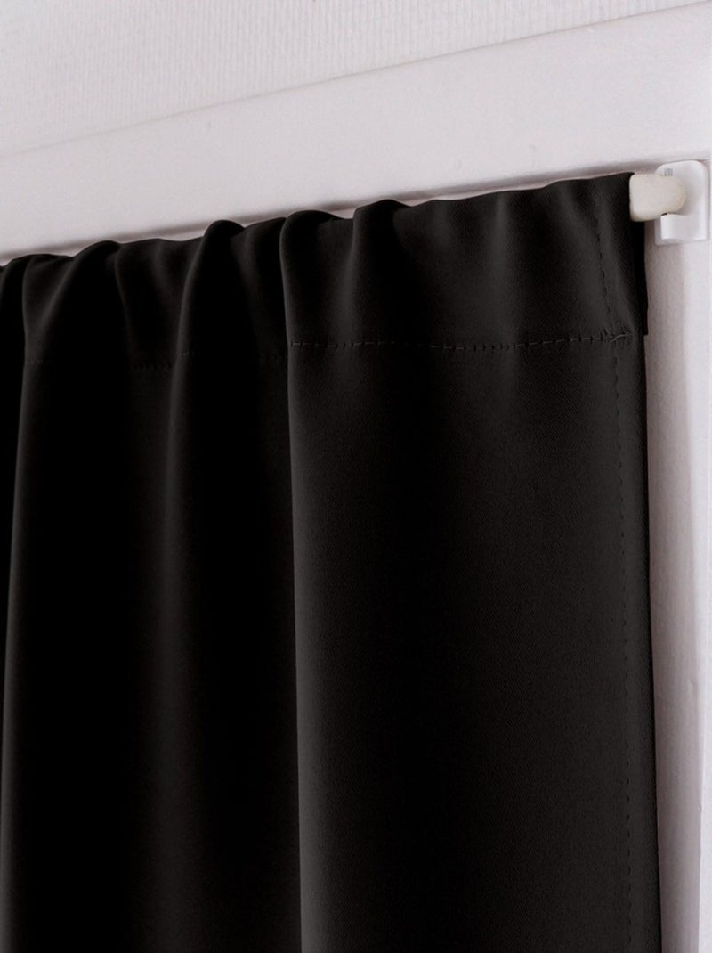Rideau de porte occultant 90x210 Basic noir Noir - Kiabi