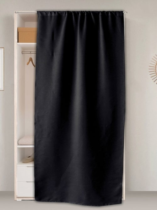 Rideau de porte occultant 90x210 Basic noir - Kiabi