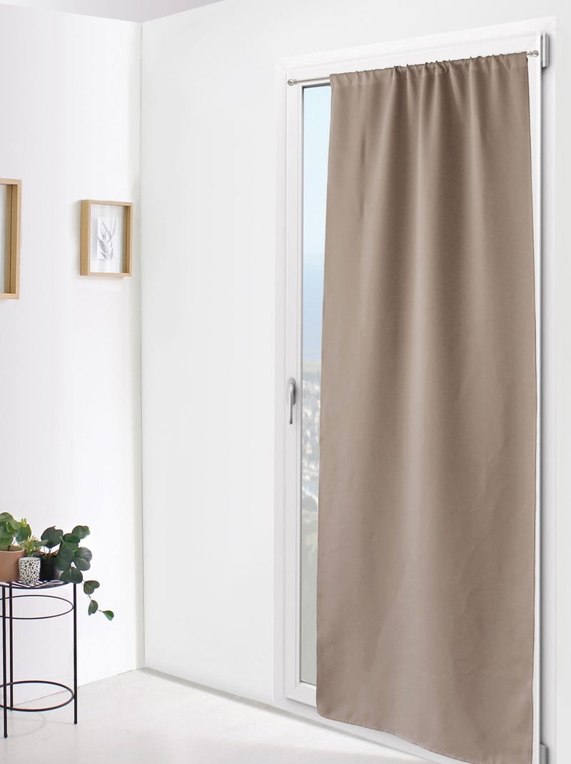 Rideau de porte occultant REGLISSE Beige - Kiabi