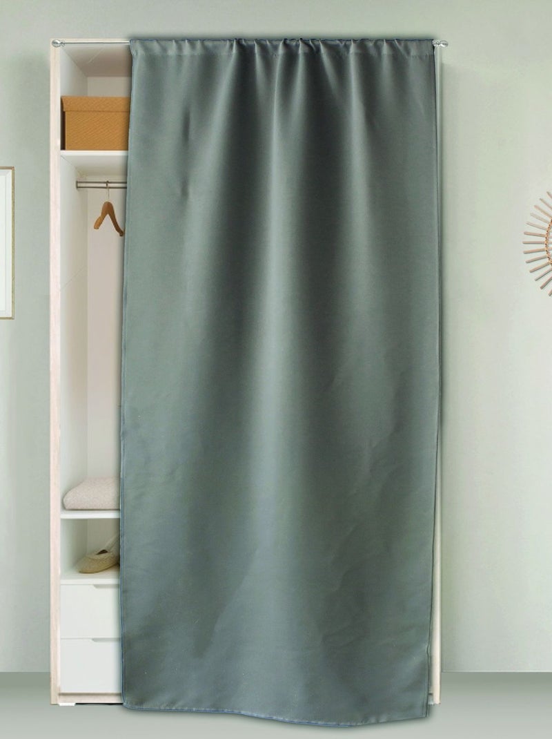 Rideau de porte occultant REGLISSE Gris clair - Kiabi