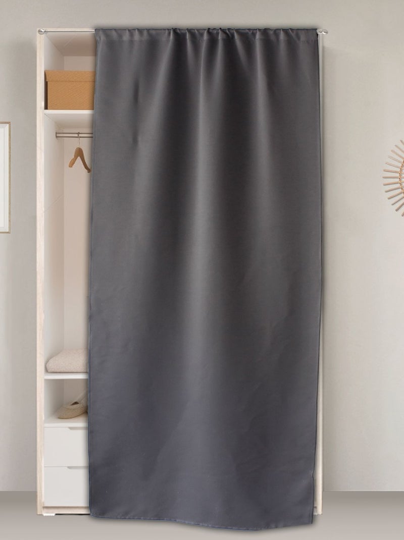 Rideau de porte occultant REGLISSE Gris foncé - Kiabi