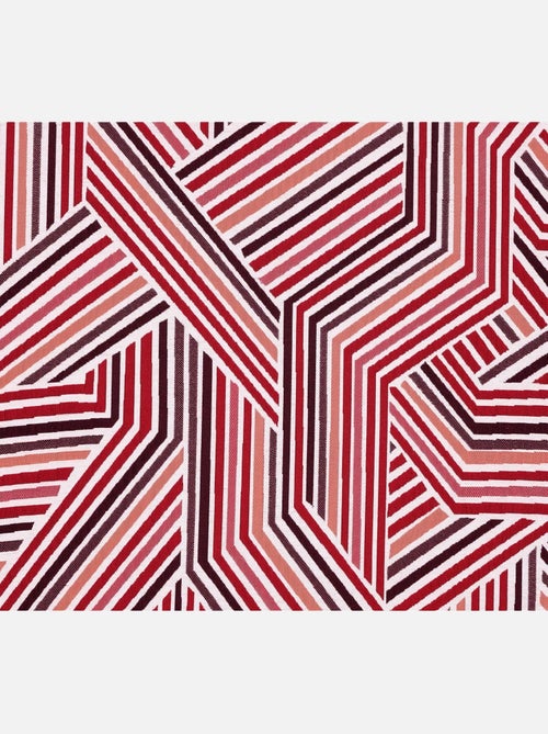 Rideau déco motif rayures rouge - Kiabi