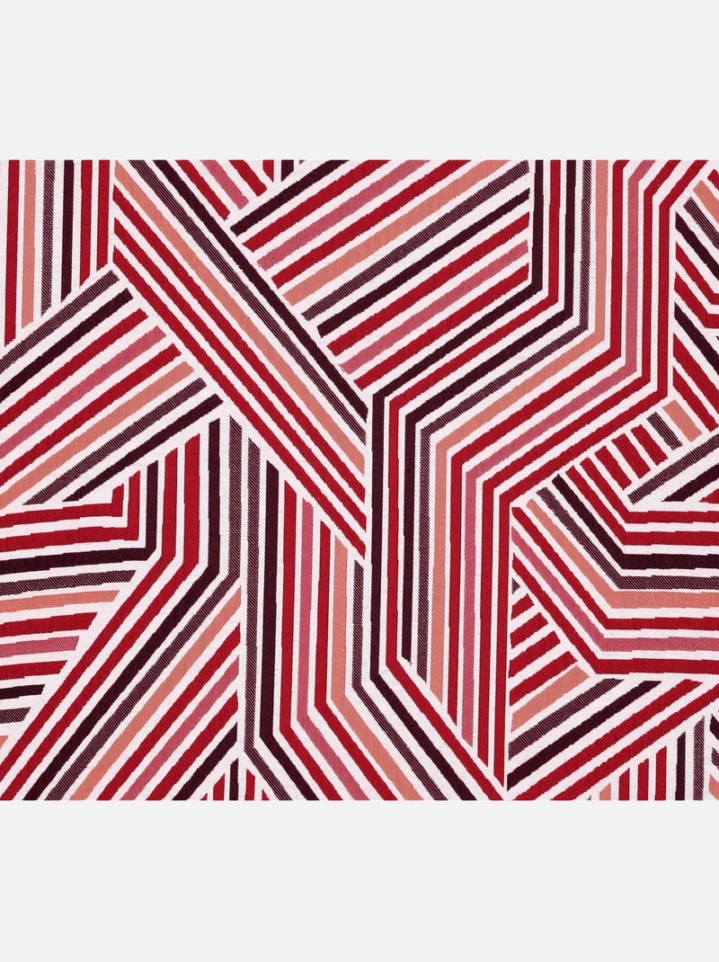 Rideau déco motif rayures rouge Rouge - Kiabi