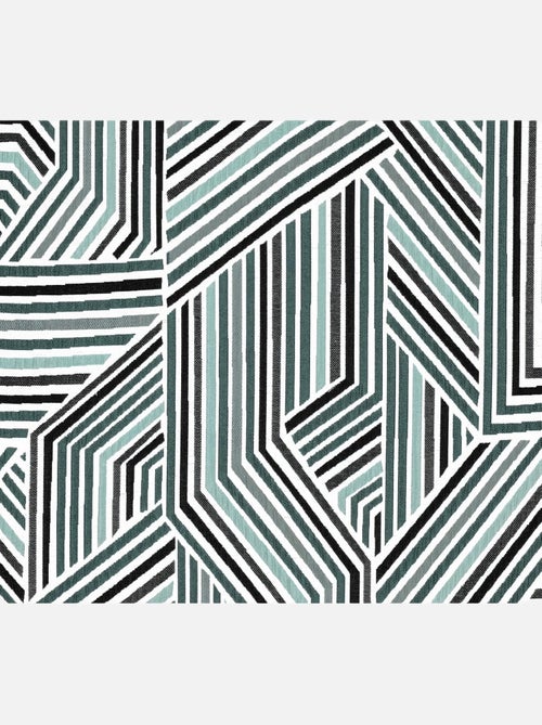 Rideau déco motif rayures vert - Kiabi