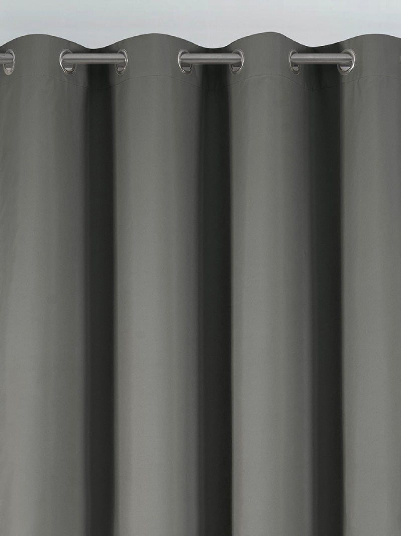 Rideau déco uni occultant et thermique gris anthracite - Kiabi