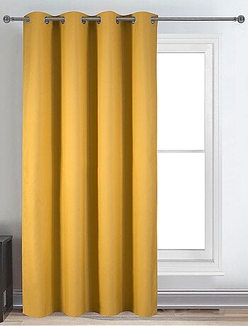 Rideau déco uni occultant et thermique