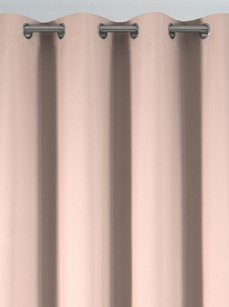 Rideau déco uni occultant et thermique Rose clair - Kiabi