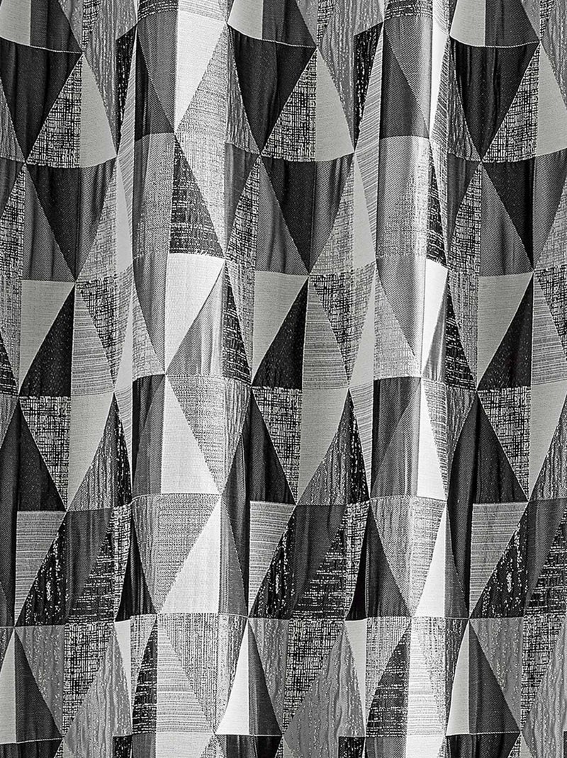 Rideau design à motifs triangulaires Gris clair - Kiabi