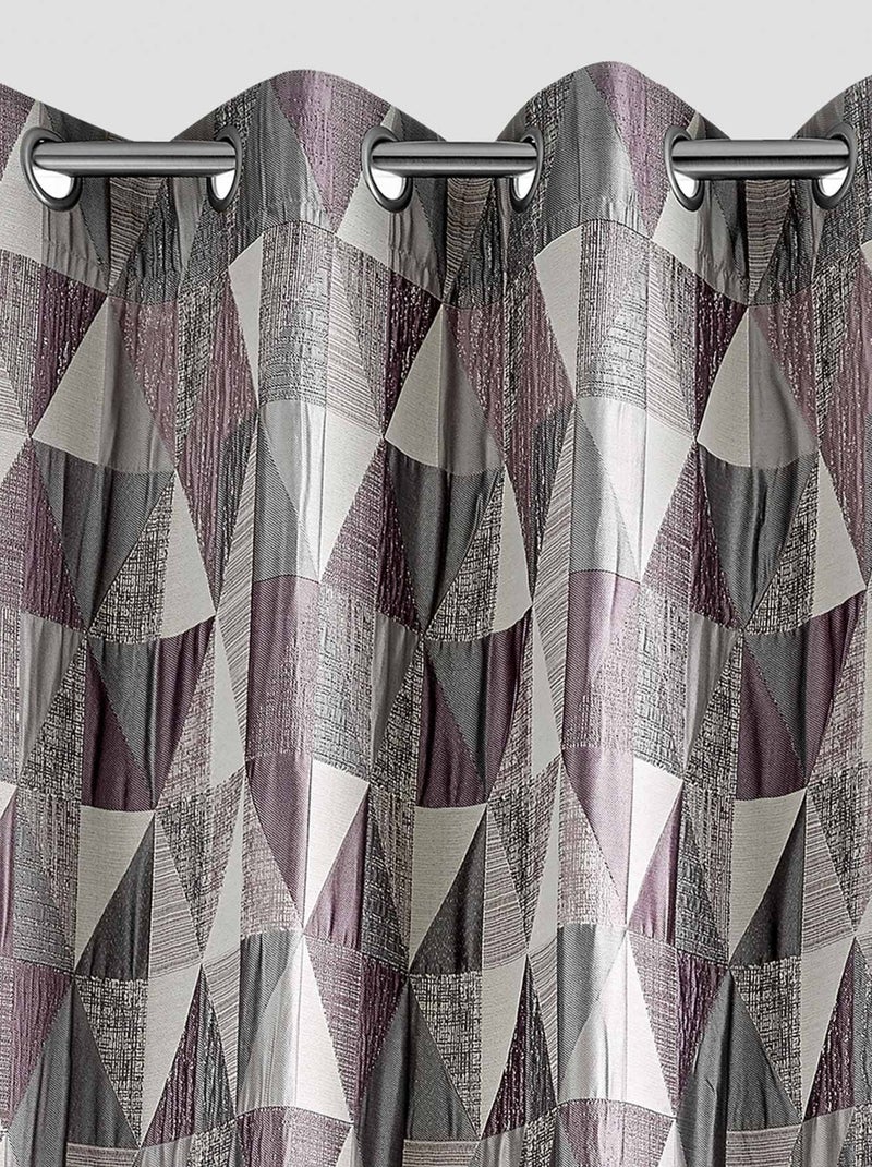 Rideau design à motifs triangulaires Rose pastel - Kiabi