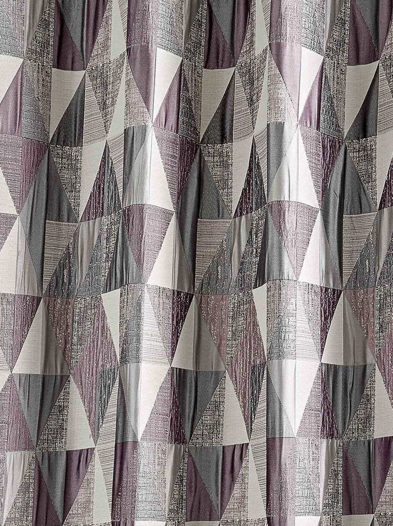 Rideau design à motifs triangulaires Rose pastel - Kiabi