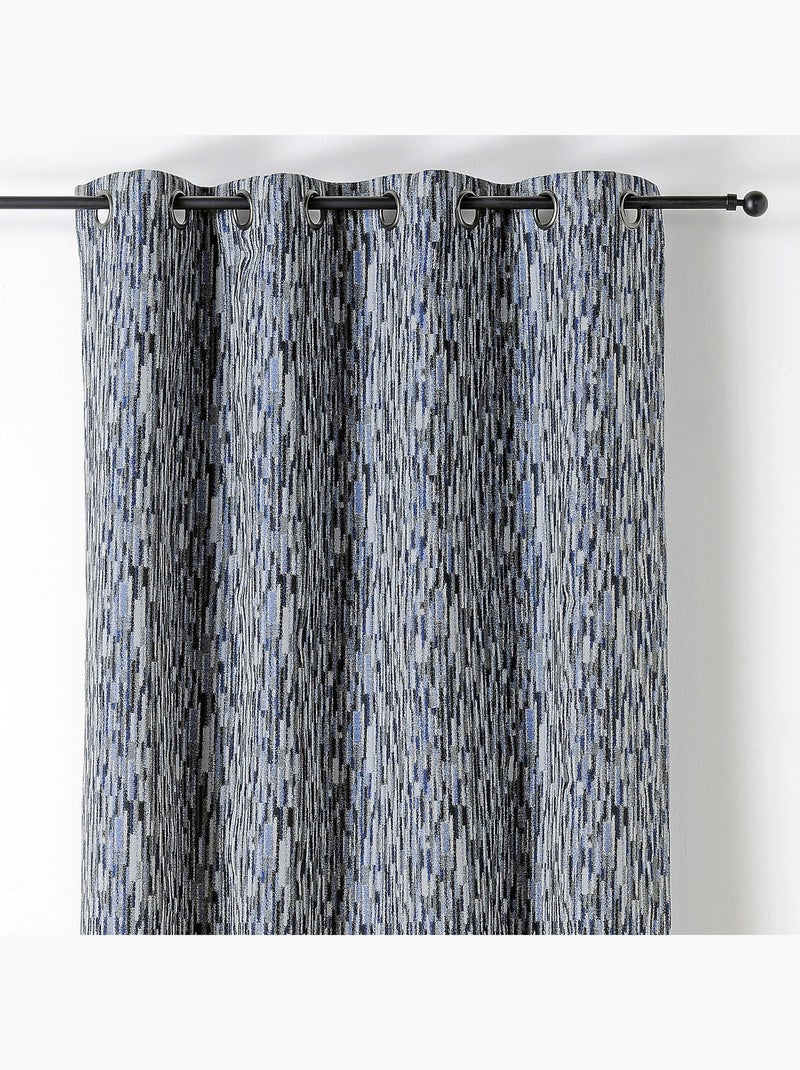 Rideau design aquarelle Bleu marine - Kiabi