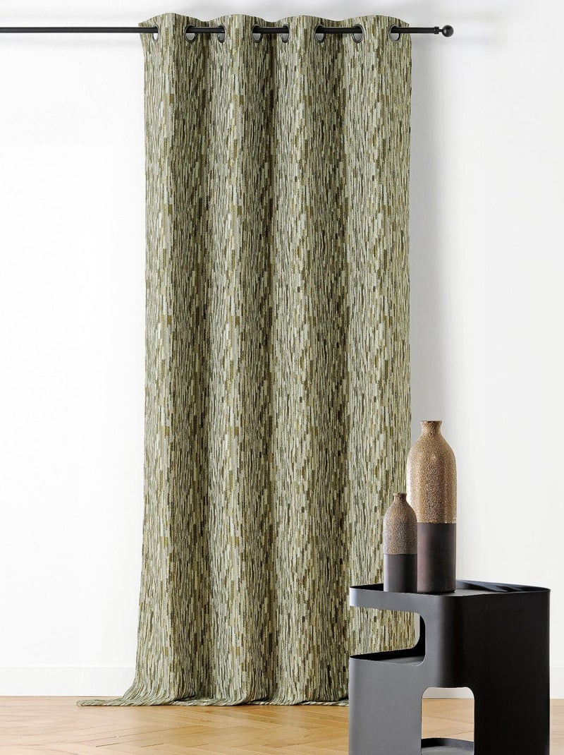 Rideau design aquarelle Vert - Kiabi