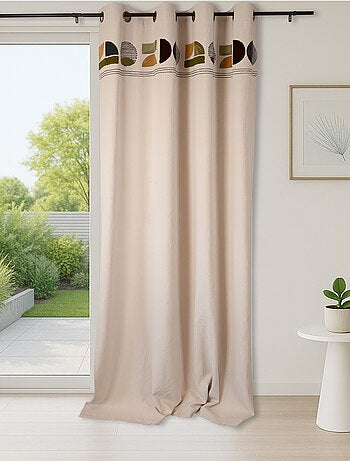 Rideau design en coton lavé
