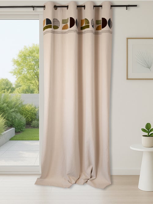 Rideau design en coton lavé - Kiabi