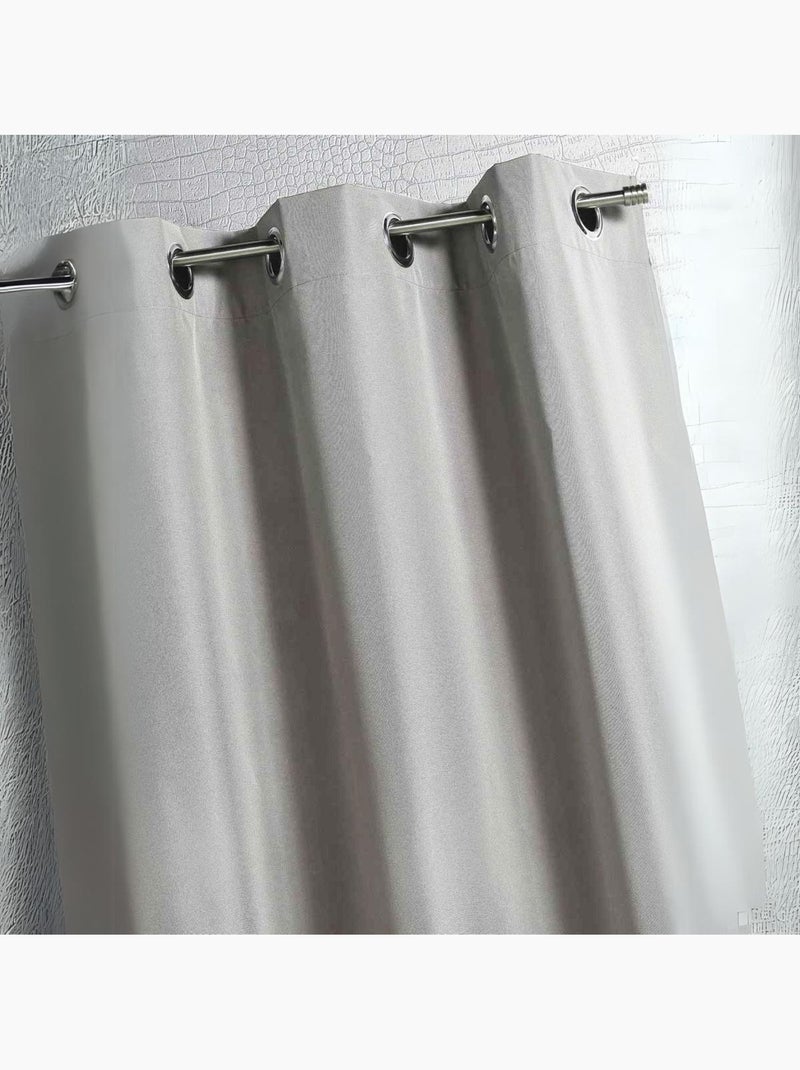 Rideau d'extérieur en tissu déperlant Argent - Kiabi