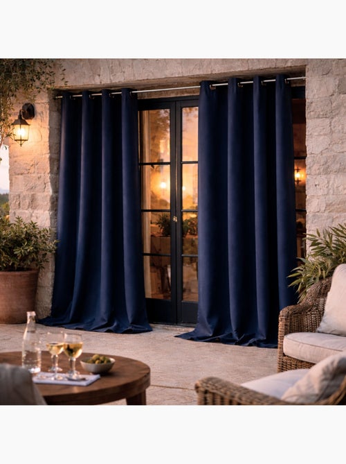 Rideau d'extérieur en tissu déperlant - Kiabi