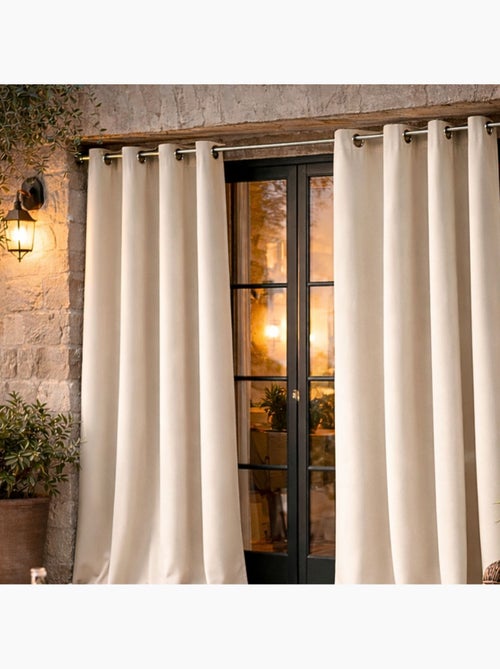 Rideau d'extérieur en tissu déperlant - Kiabi