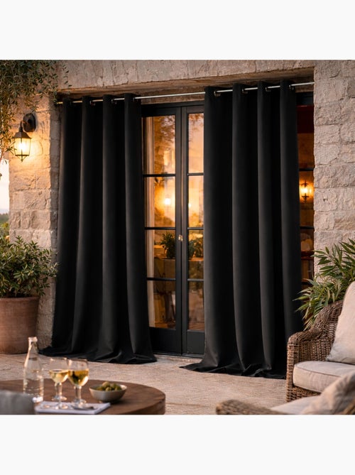 Rideau d'extérieur en tissu déperlant - Kiabi