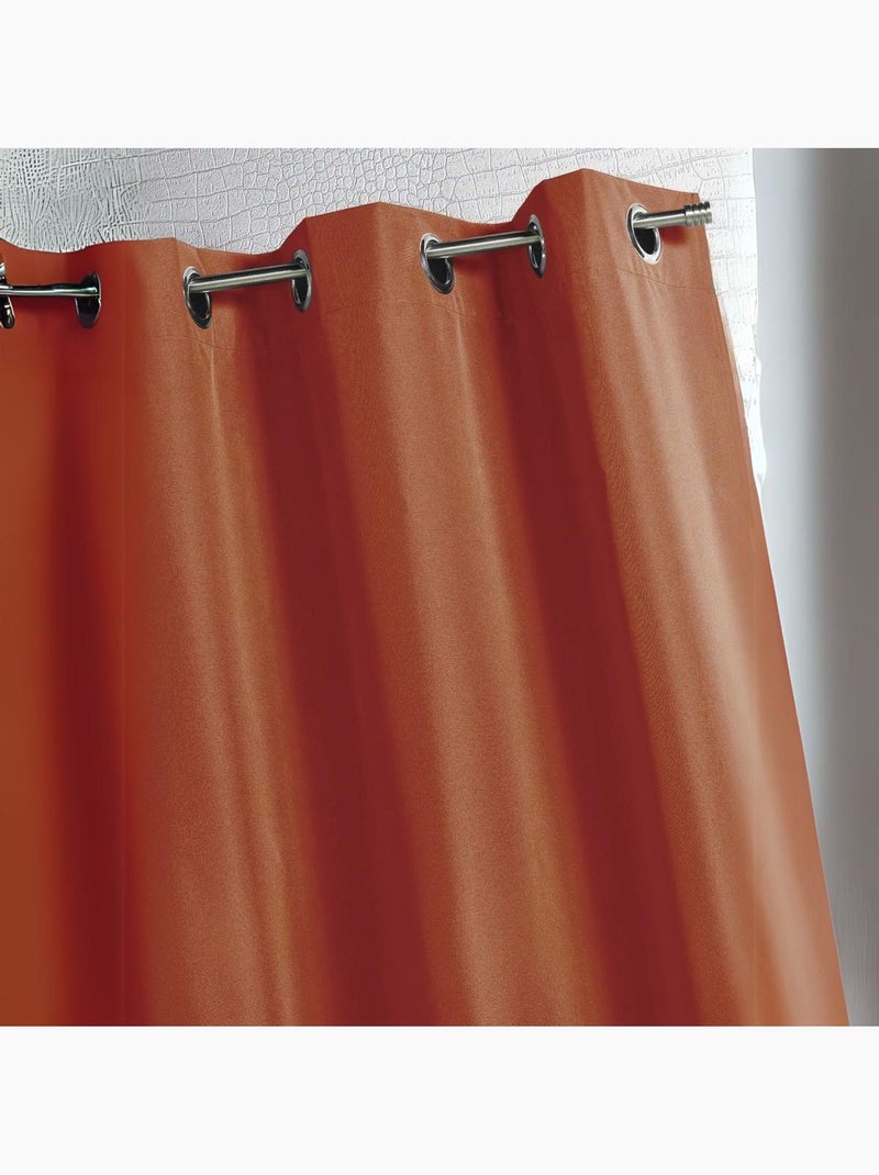 Rideau d'extérieur en tissu déperlant Orange - Kiabi