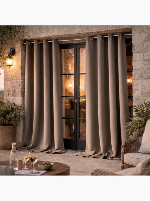 Rideau d'extérieur en tissu déperlant - Kiabi