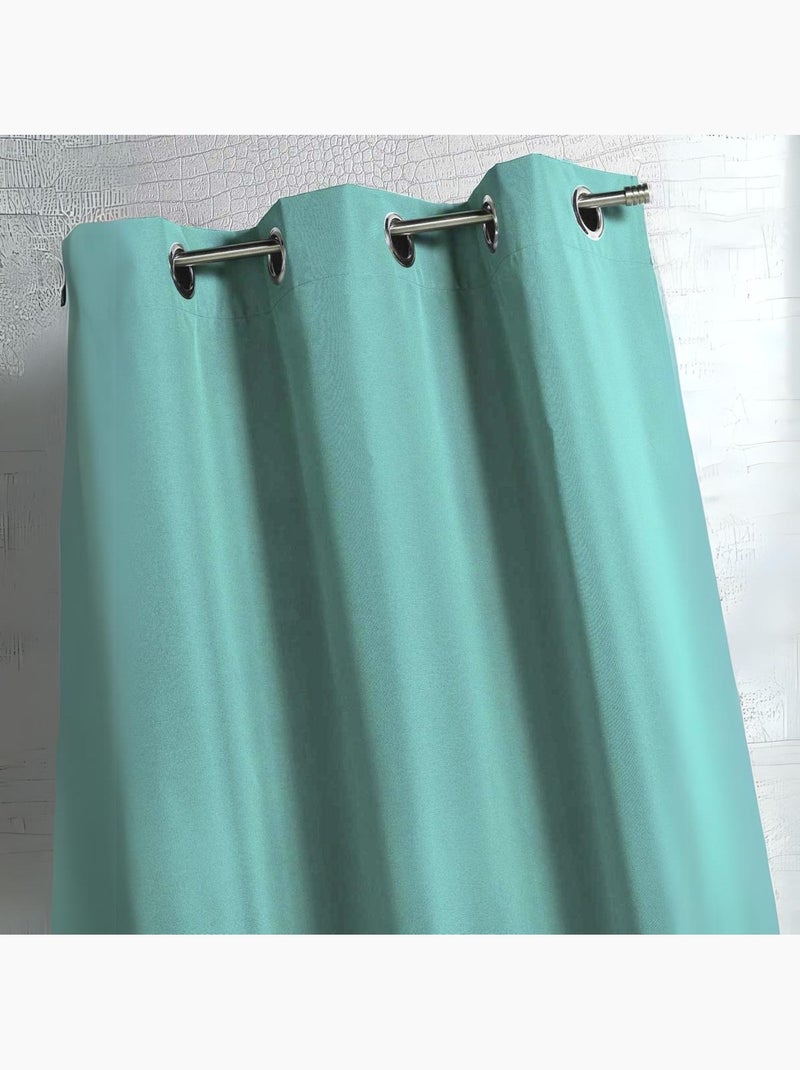 Rideau d'extérieur en tissu déperlant Vert menthe - Kiabi
