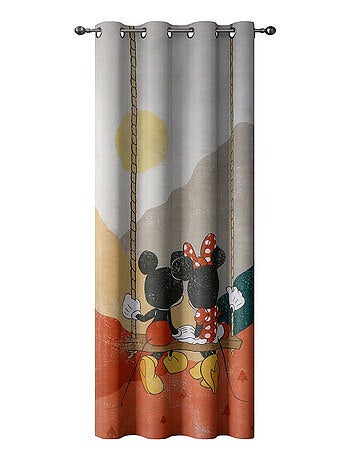 Rideau Disney Mickey et Minnie sur la balançoire - 140x250 cm