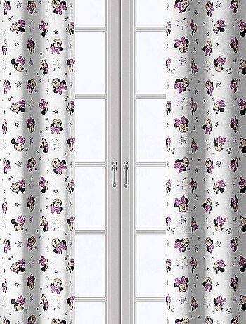 Rideau Disney Minnie - tête de Minnie en petit - 140x280 cm