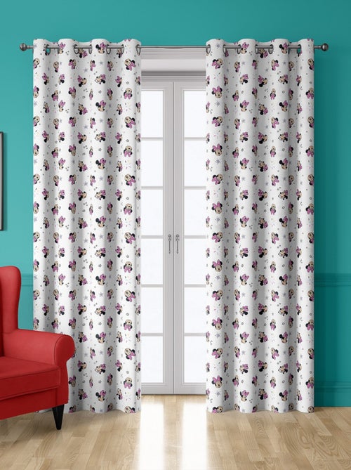 Rideau Disney Minnie - tête de Minnie en petit - 140x280 cm - Kiabi