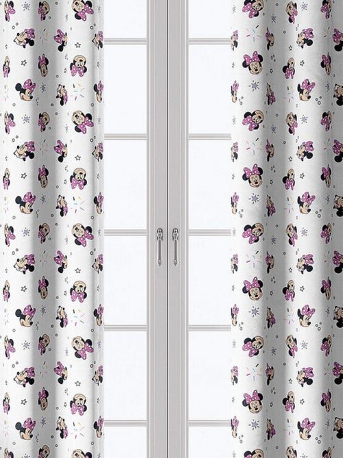 Rideau Disney Minnie - tête de Minnie en petit - 140x280 cm - Kiabi