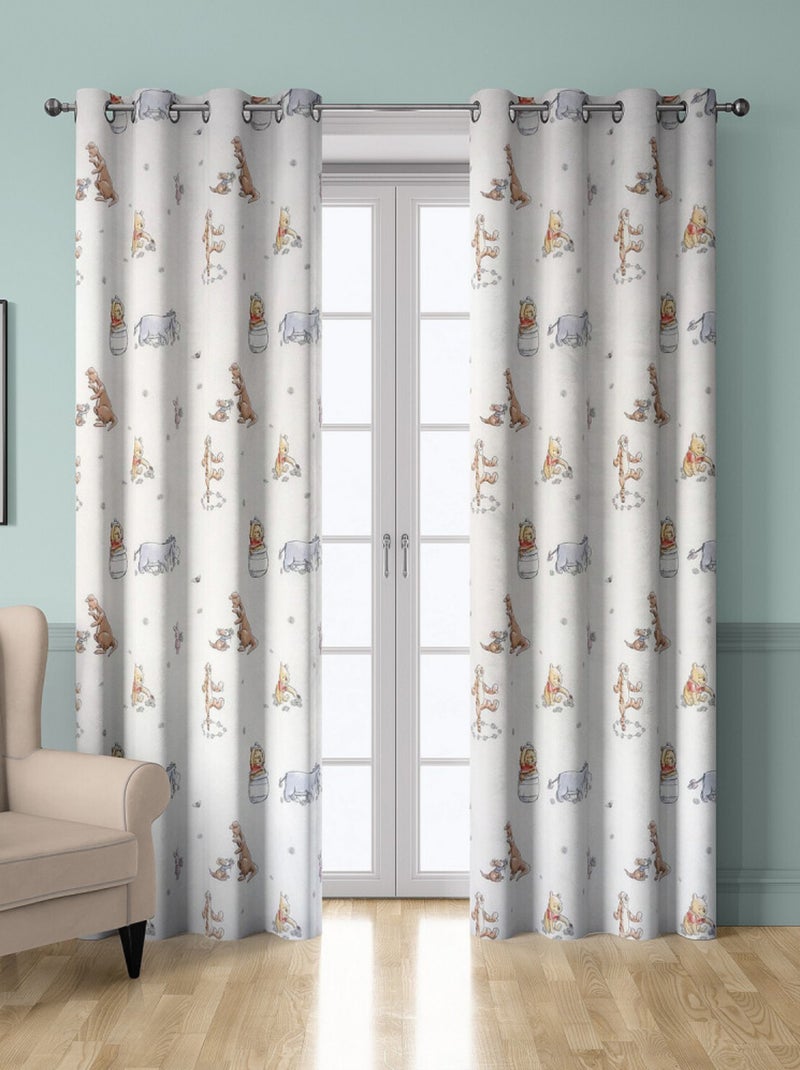 Rideau Disney Winnie l'Ourson et ses amis - 140x280 cm Multicolore - Kiabi