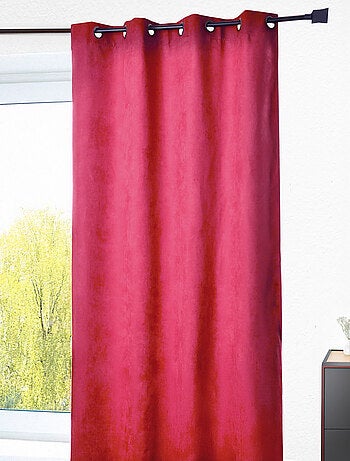 Rideau doublé 100 % occultant et face suédine unie