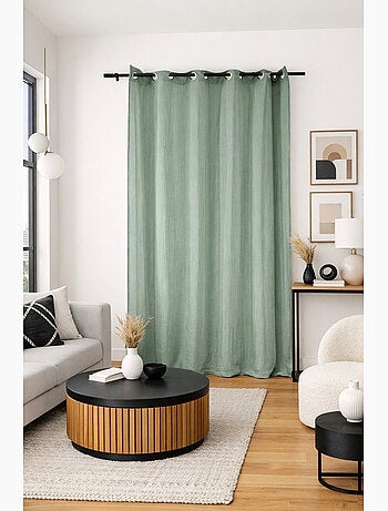 Rideau double gaze de coton - 135x240 / vert